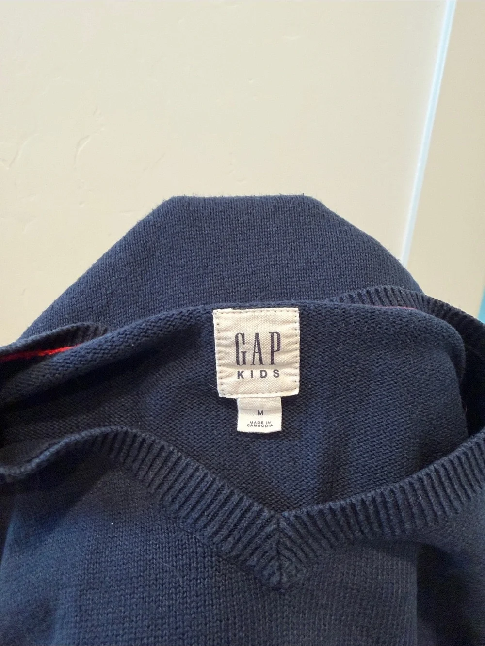 GAP Kid’s Uniform V-Neck Sweater in Navy Blue